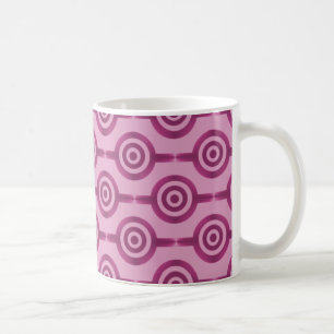 Taza De Café Círculos de moda Mug, Magenta