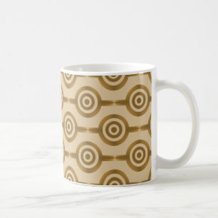 Taza De Café Círculos de moda Mug, miel de oro