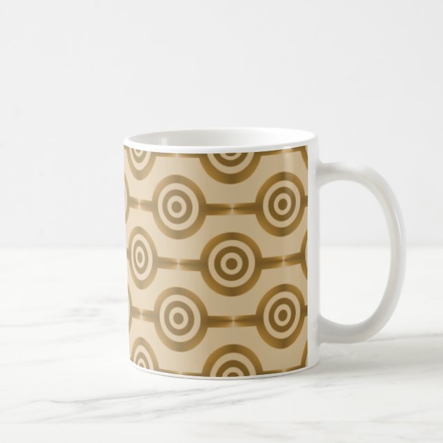 Taza De Café Círculos de moda Mug, miel de oro (Derecha)