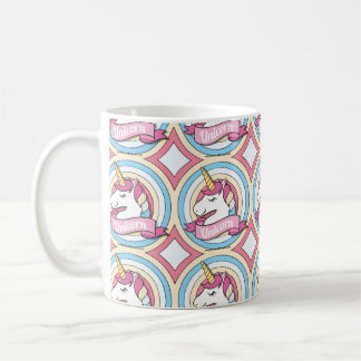 Taza De Café Círculos de unicornio arcoiris