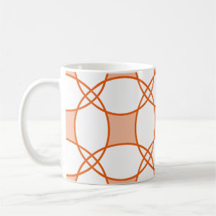 Taza De Café Círculos de Vintage Art: Patrón Geométrico sin Mar