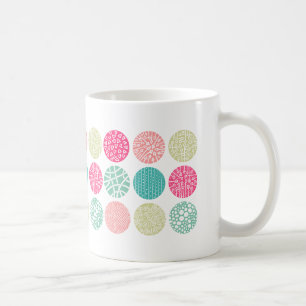 Taza De Café Círculos decorativos - Colores 01