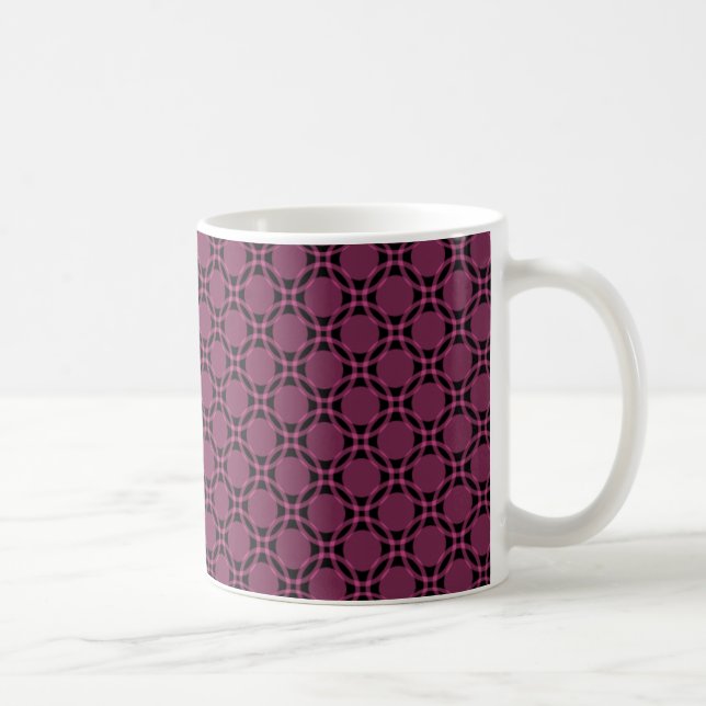 Taza De Café Círculos Funky Mug, Fuchsia (Derecha)