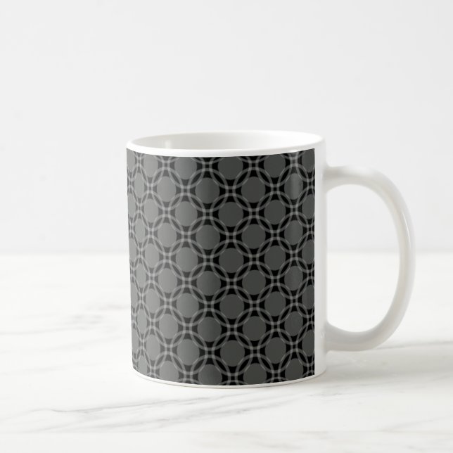 Taza De Café Círculos Funky Mug, gris oscuro (Derecha)
