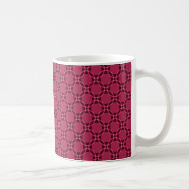 Taza De Café Círculos Funky Mug, Magenta (Derecha)