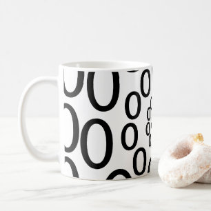 Taza De Café Círculos geométricos en negro y blanco