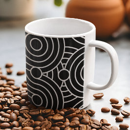 Taza De Café Círculos geométricos sin mar