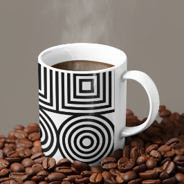Taza De Café Círculos geométricos y cuadrados