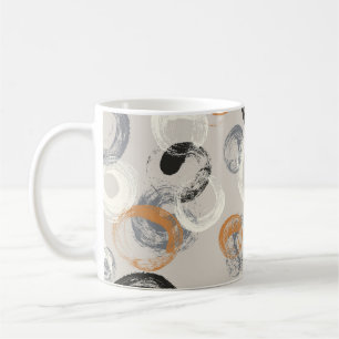 Taza De Café Círculos grises: patrón simple sin foco