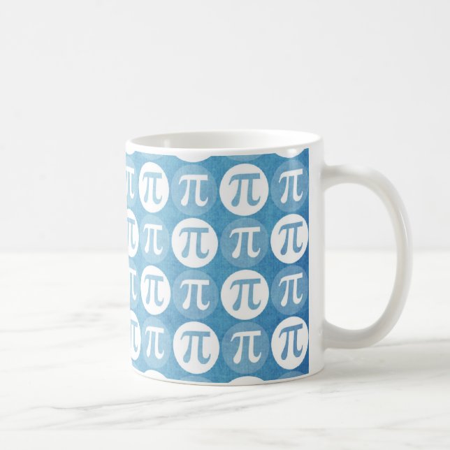 Taza De Café Círculos Pi Azul Claro (Derecha)