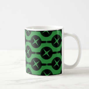 Taza De Café Círculos poco frecuentes, música verde brillante