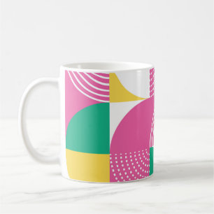 Taza De Café Círculos Vintage: Armonía Gráfico.