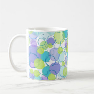 Taza De Café Círculos y Burbujas Geniales Dibujados a Mano en P