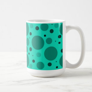 Taza De Café Círculos y puntos Aqua