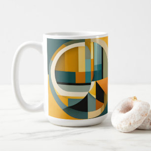Taza De Café Círculos y Rectángulos de abstracción geométrica r