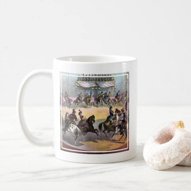 Taza De Café Circus Grand Finale, Circa 1872. (Con donut)
