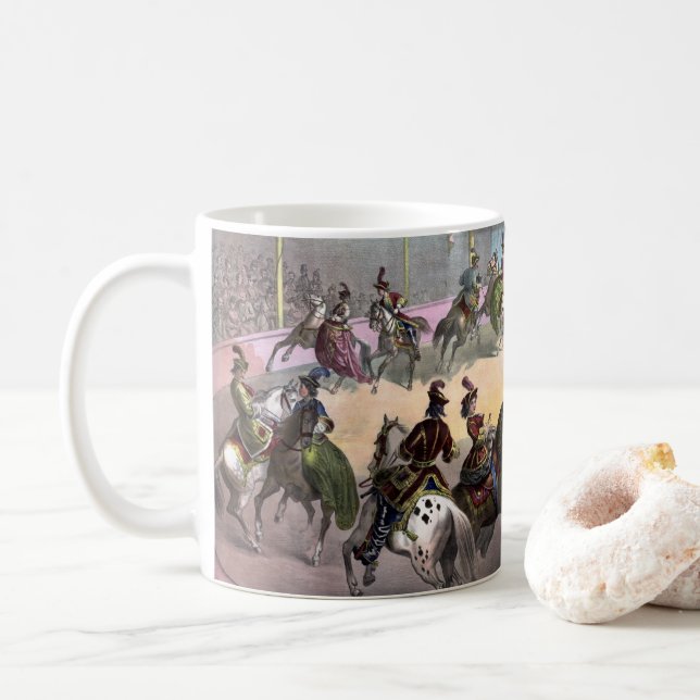 Taza De Café Circus Grand Finale, Circa 1872. (Con donut)