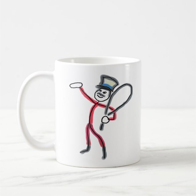 Taza De Café Circus Ringmaster Stickman (Izquierda)