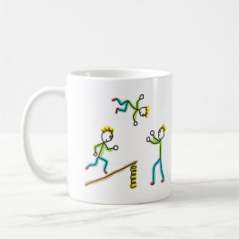 Taza De Café Circus Stickmen Acrobats