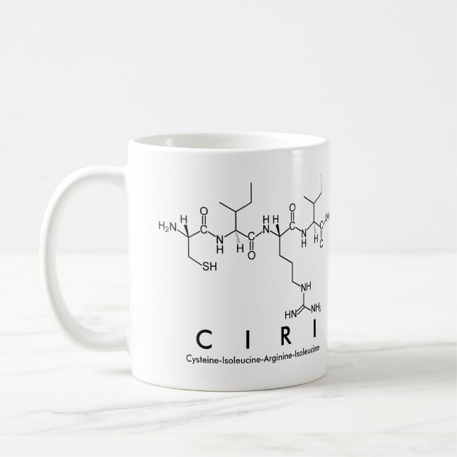 Taza De Café Ciri peptide name mug (Izquierda)