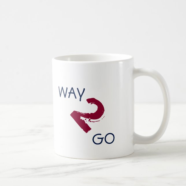 Taza De Café Ciruelo de motivación del azul de WAY2GO (Derecha)