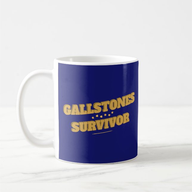Taza De Café Cirugía de Gallstones Survivor Divertido (Izquierda)