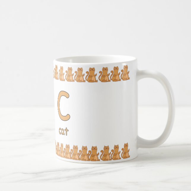 Taza De Café CisforCat–FunAlphabetCupDesign (Derecha)