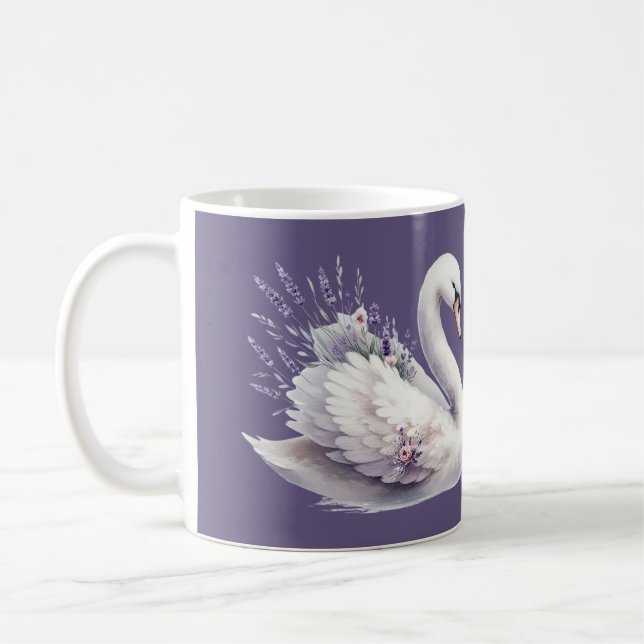 Taza De Café Cisne acuático con Florencia Lavender (Izquierda)