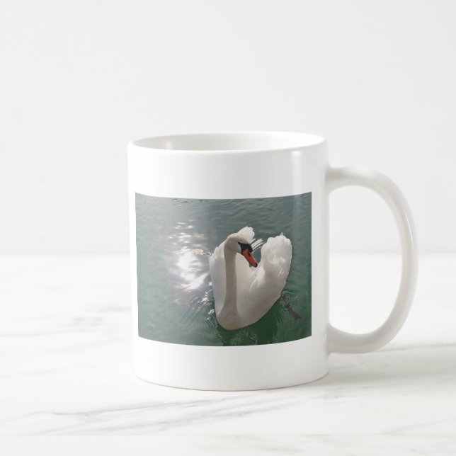 Taza De Café cisne blanco bonito (Derecha)