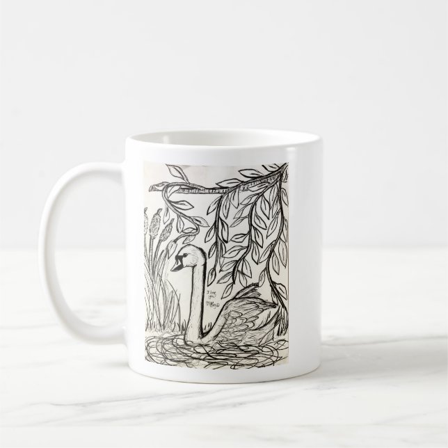 Taza De Café Cisne de serenidad (Izquierda)