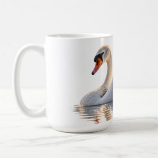 Taza De Café Cisne Dorado en el Agua