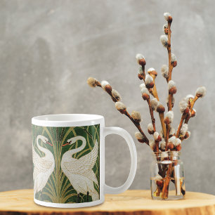 Taza De Café Cisnes Aves Iris Reeds Walter Crane