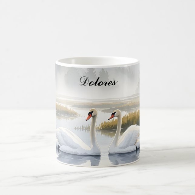 Taza De Café Cisnes trompeteros (Centro)