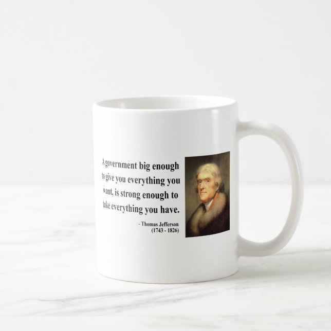 Taza De Café Cita 1c de Thomas Jefferson (Derecha)