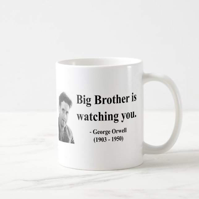 Taza De Café Cita 5b de George Orwell (Derecha)