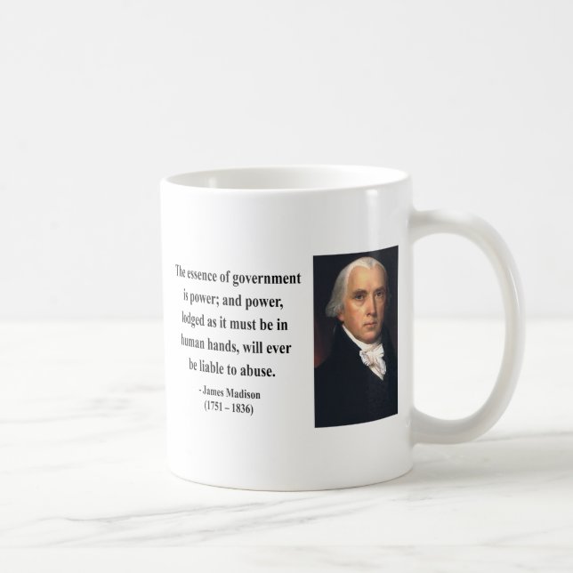 Taza De Café Cita 5b de James Madison (Derecha)