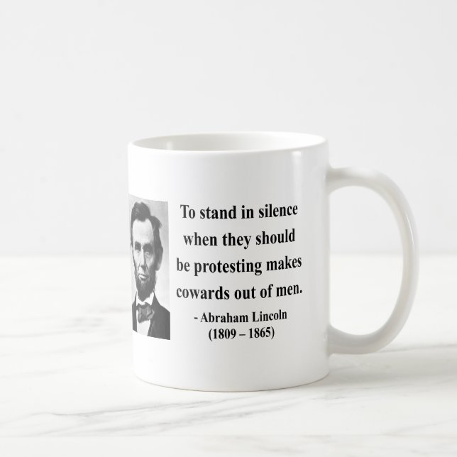 Taza De Café Cita 8b de Abraham Lincoln (Derecha)