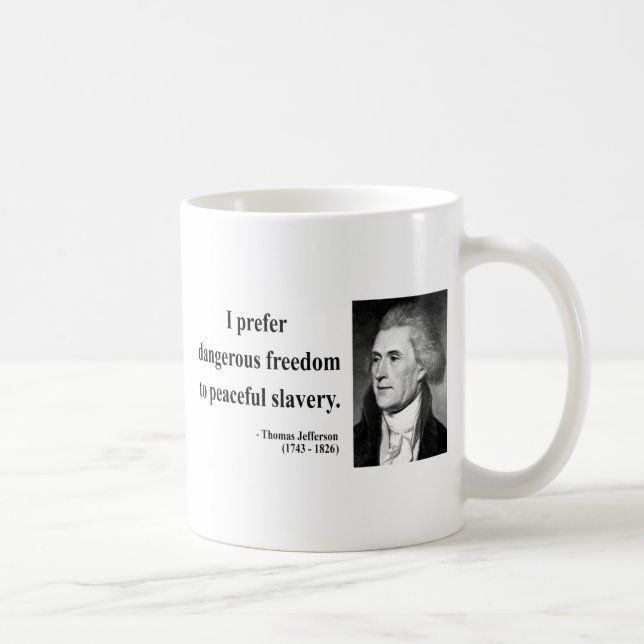 Taza De Café Cita 9b de Thomas Jefferson (Derecha)