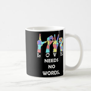 Taza De Café Cita Asl amor no necesita palabras