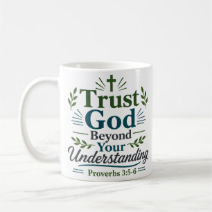 Taza De Café Cita Bíblica Confía en Dios Más Allá de Tu Entendi