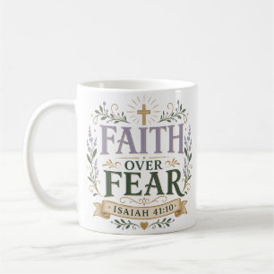 Taza De Café Cita Bíblica Cristiana Fe Sobre Miedo