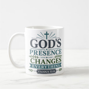Taza De Café Cita Bíblica La Presencia De Dios Lo Cambia Todo