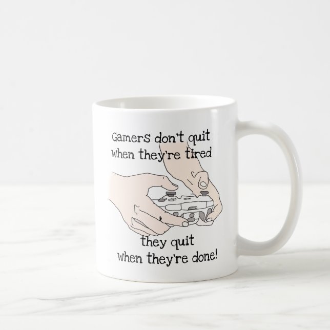 Taza De Café Cita cansada de un jugador divertido (Derecha)