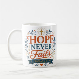 Taza De Café Cita Cristiana Bíblica La Esperanza Nunca Falla