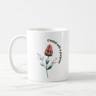 Taza De Café Cita cristiana de flores de Boho
