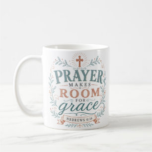 Taza De Café Cita cristiana de oración hace espacio para la gra