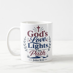 Taza De Café Cita cristiana El amor de Dios ilumina el camino