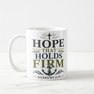 Taza De Café Cita Cristiana Estética de Esperanza Firme