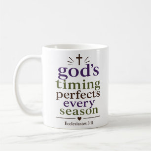 Taza De Café Cita Cristiana La Temporada Perfecta De Dios