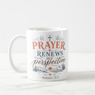 Taza De Café Cita cristiana renueva mi perspectiva con la oraci